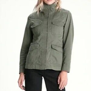 Banana Republic Sage Green Classic Utility Flight Jacket Small Safari Chic